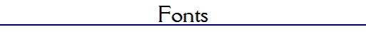 Fonts