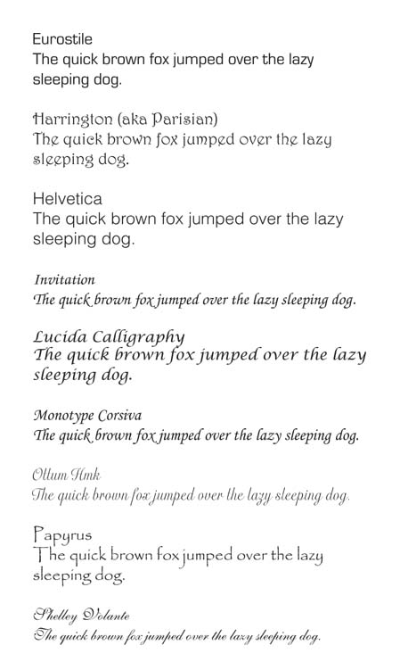 Fonts