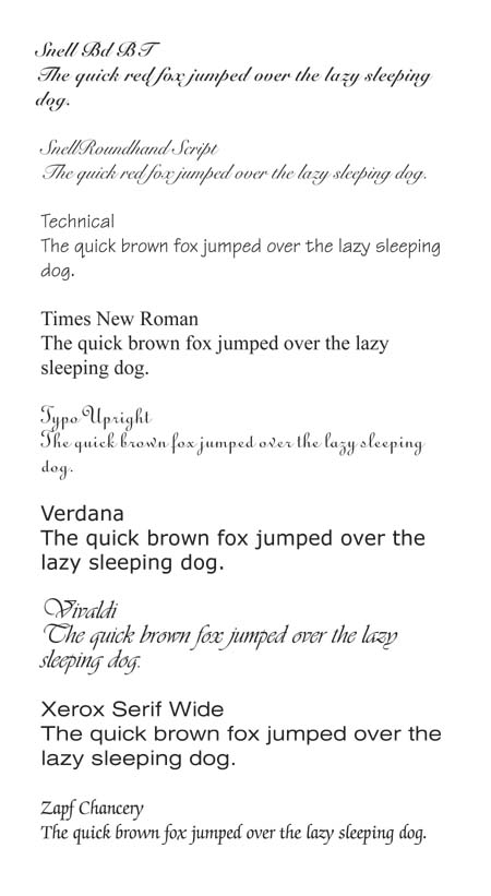 Fonts