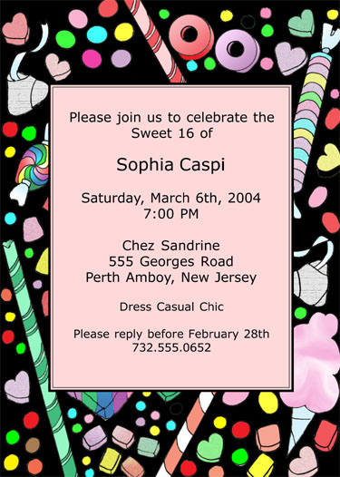 Sweet Sixteen Invitation