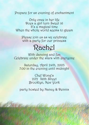 Sweet Sixteen Invitation