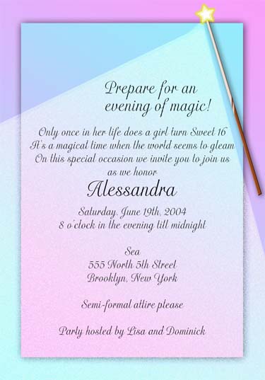 Sweet Sixteen Invitation