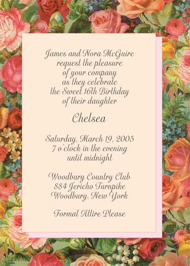 Sweet Sixteen Invitation