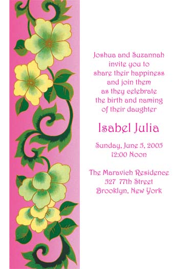 Baby Naming Invitation