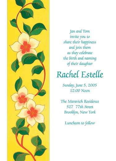 Baby Naming Invitation