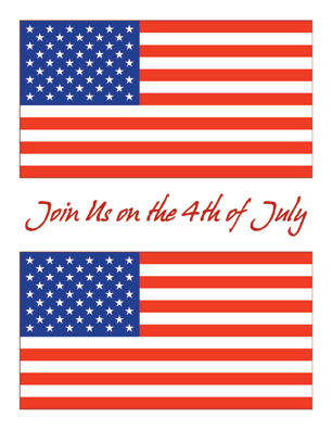 4th July Party Invitation