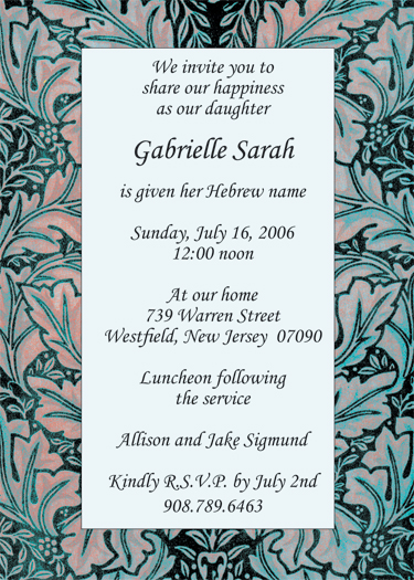 Baby Naming Invitation