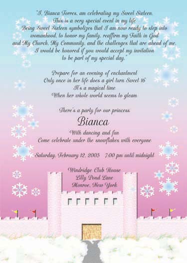 Sweet Sixteen Invitation
