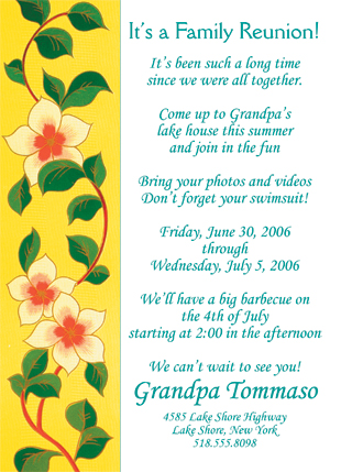 Family Reunion Invitation
