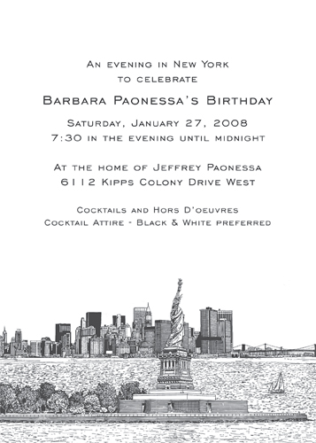 New York Theme Invitation