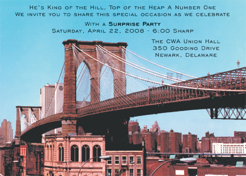 New York Theme Invitation