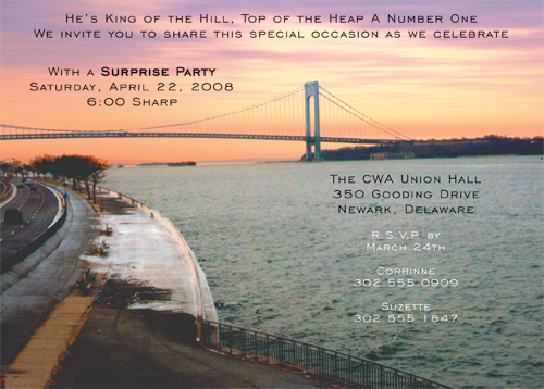New York Theme Invitation