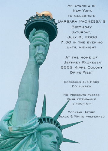 New York Theme Invitation