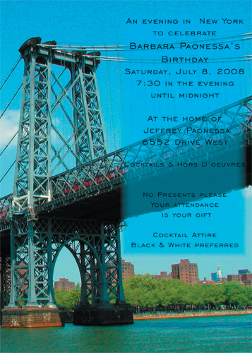 New York Theme Invitation