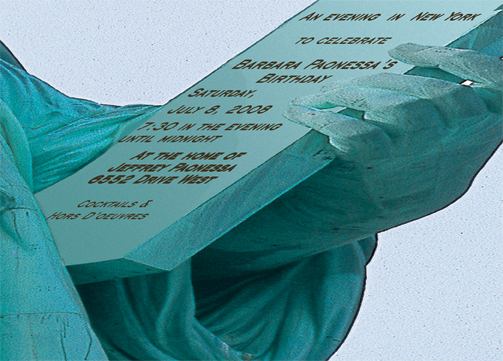 New York Theme Invitation