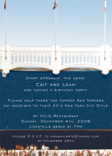 New York Theme Invitation