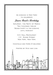 New York Theme Invitation