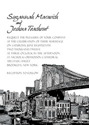 New York Theme Invitation