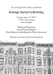 New York Theme Invitation