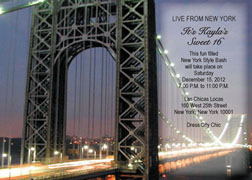 New York Theme Invitation