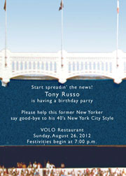 New York Theme Invitation