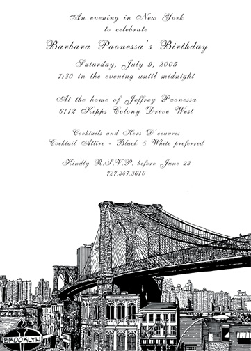 New York Theme Invitation