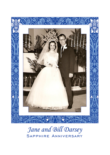 45th Wedding Anniversary Party Invitation Style 1m