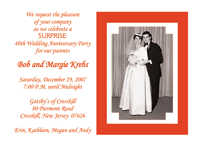 Fortieth Wedding Anniversary Party Invitation