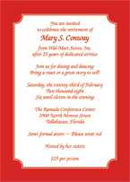 Fortieth Wedding Anniversary Party Invitation