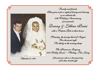 Fortieth Wedding Anniversary Party Invitation