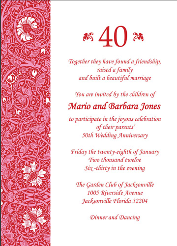 Wedding Anniversary Programs Examples