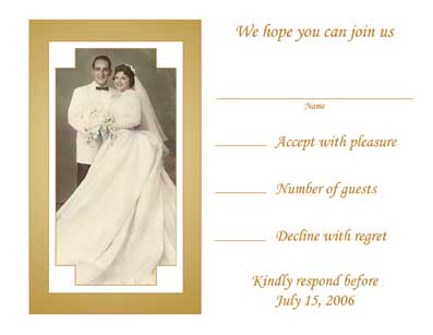 golden wedding invitations
