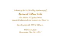 Wedding Anniversary Party Invitation