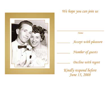 50th Wedding Anniversary Party Invitation Style 1 Sample P