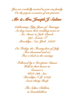 Fiftieth Wedding Anniversary Party Invitation
