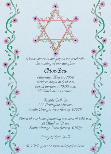 Baby Naming Invitation
