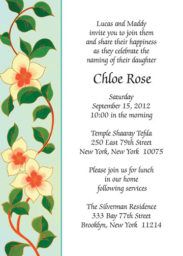 Baby Naming Invitation