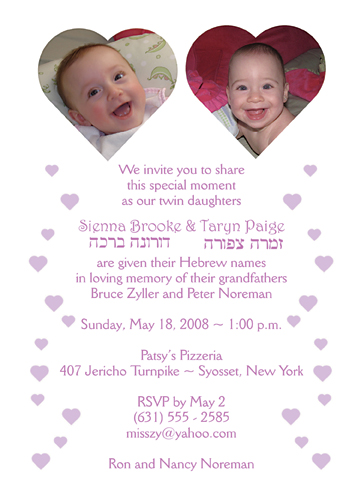 Baby Naming Invitation