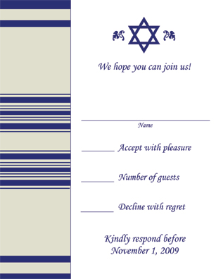 Bar / Bat Mitzvah Response Card