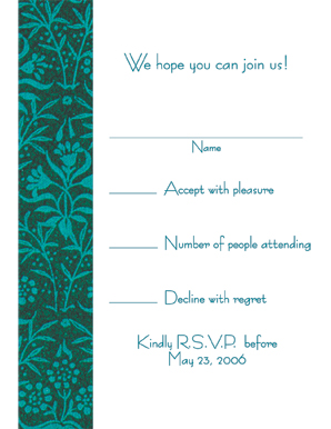 Bar / Bat Mitzvah Response Card