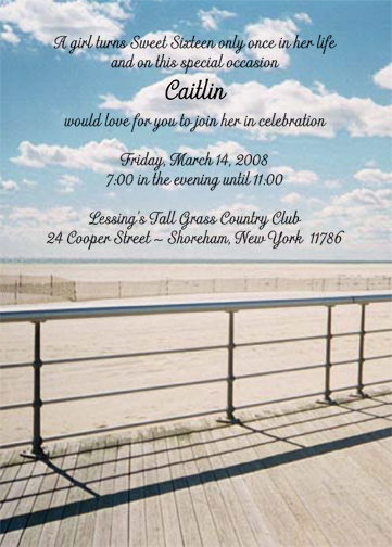 Beach Party Invitation
