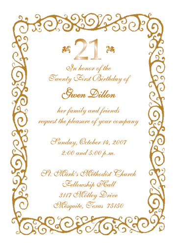 21st party invitations