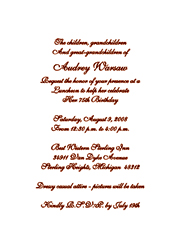 birthday party invitations message sample
 on Custom Birthday Party Invitations - Bi-Fold Cards