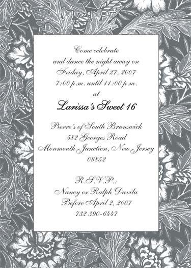 Black & White Invitation