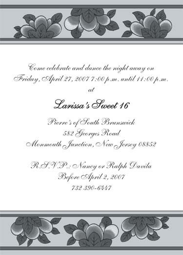 Black & White Invitation