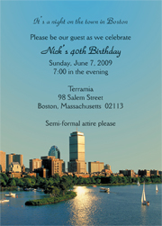 Boston Theme Invitations