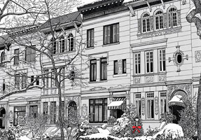 Christmas Card - showing front and back of card