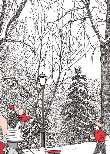 Christmas Card - Winter in the Park 2