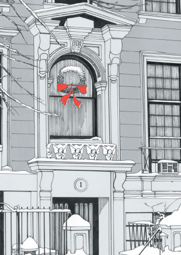 Christmas Card - Brownstone Winter VI