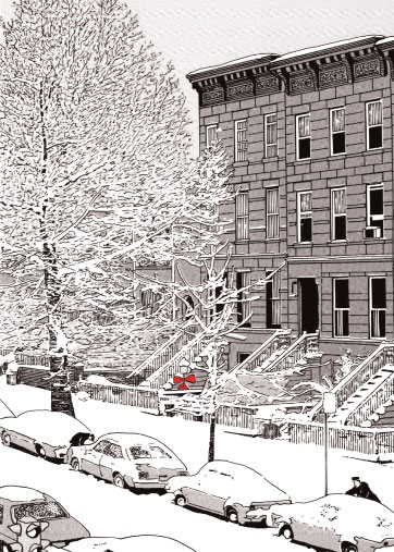 Christmas Card - Snowy Street